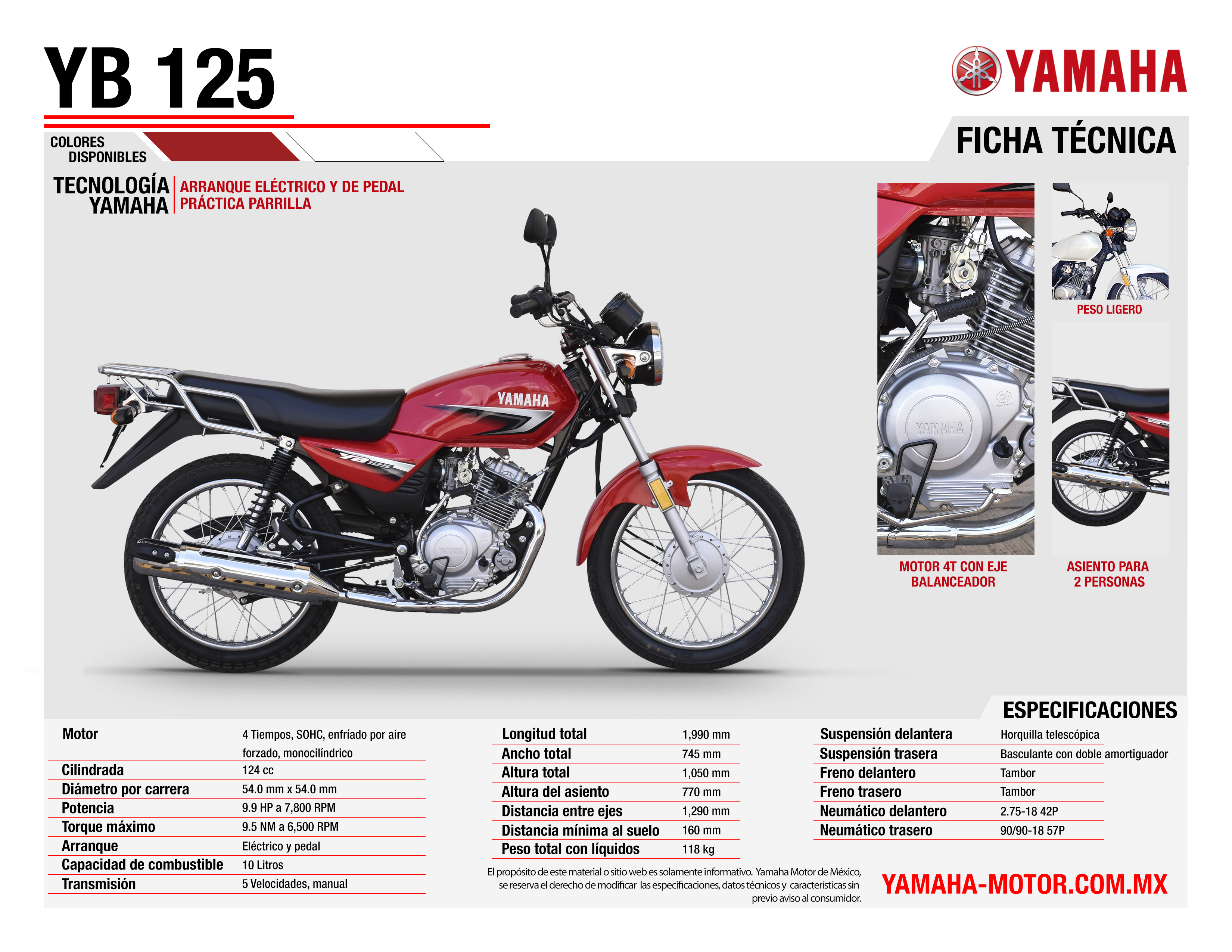 Galantería olvidadizo Odiseo YB125 2023 | Yamaha Motor México